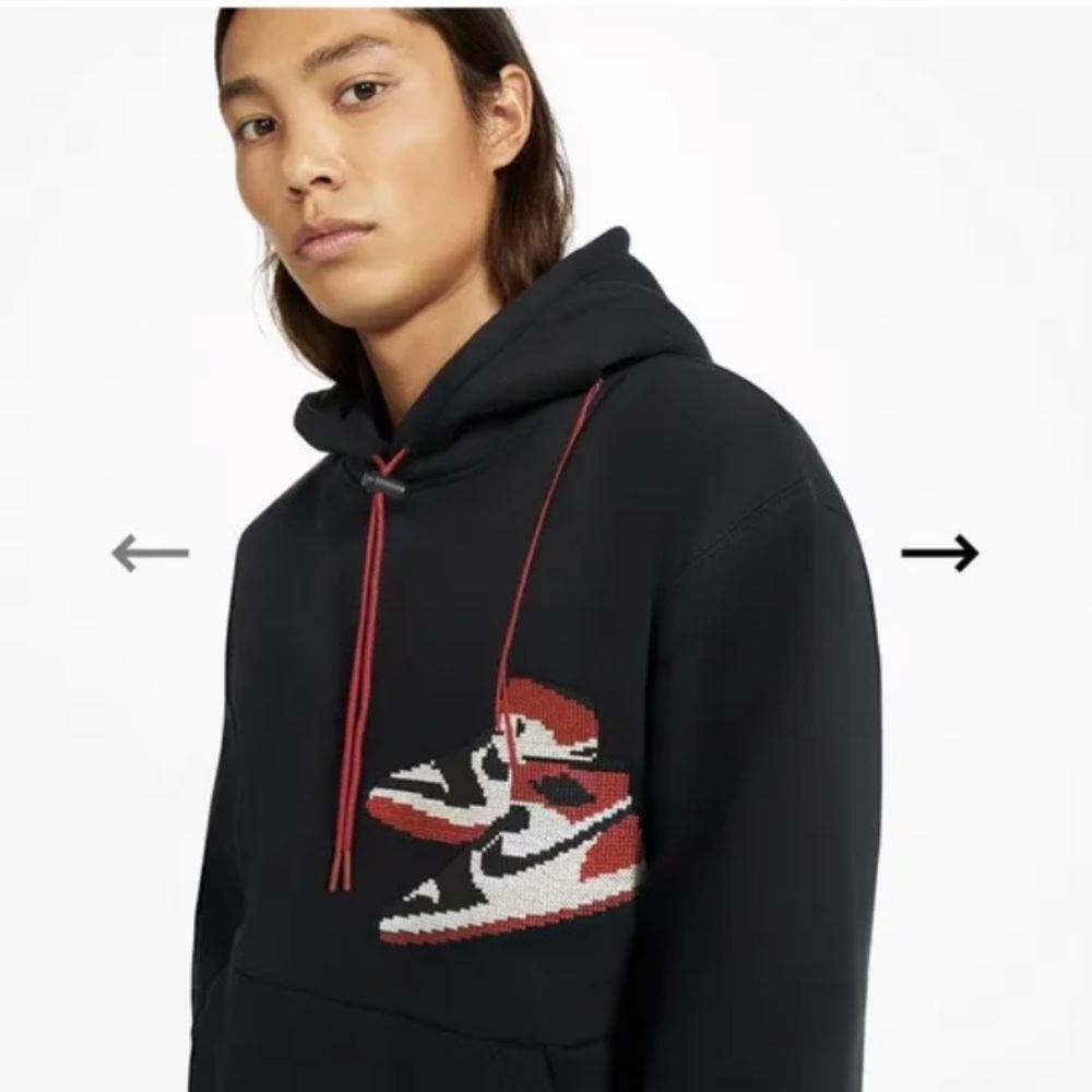 Nike Air Jordan Jumpman Holiday Hoodie Pullover Men’s Large CT3457-010 - Picture 2 of 9